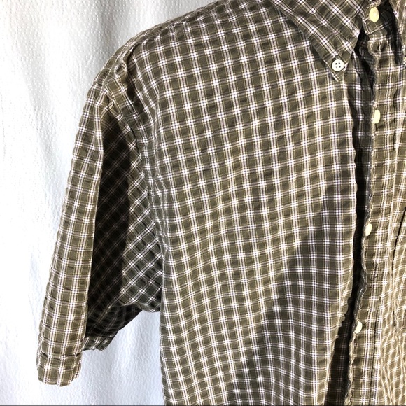 Eddie Bauer Relaxed Fit Green Plaid Casual Shirt - Picture 5 of 8